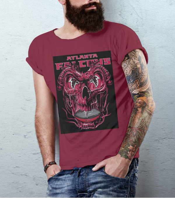Atlanta Falcons Dragonskull Helmet T-Shirt