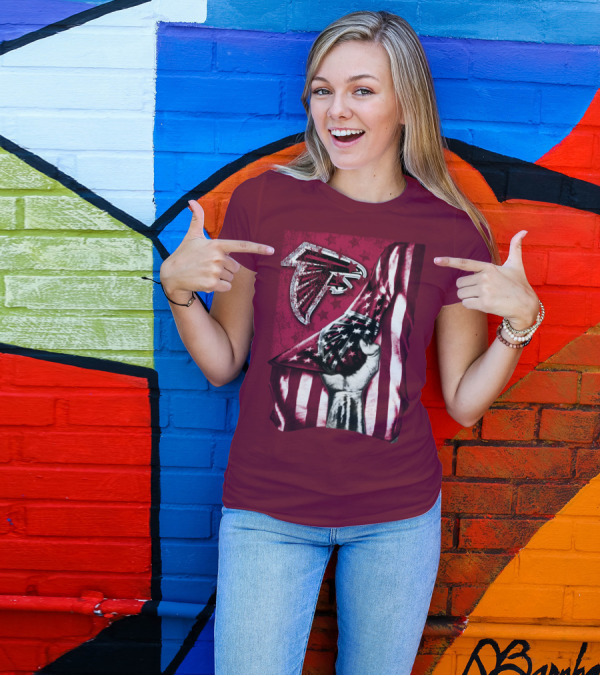 Atlanta Falcons American Flag Pride Banner T-Shirt