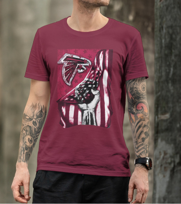 Atlanta Falcons American Flag Pride Banner T-Shirt