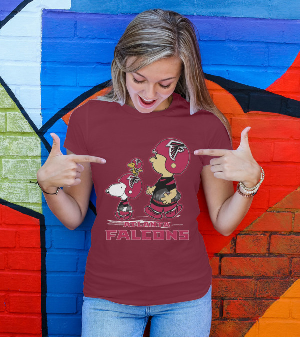 Atlanta Falcons Snpfootball Peanuts Characters T-Shirt