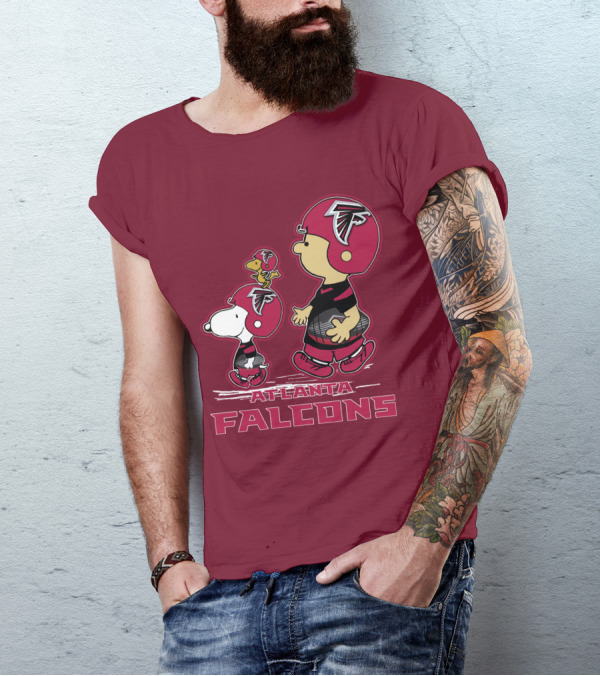 Atlanta Falcons Snpfootball Peanuts Characters T-Shirt
