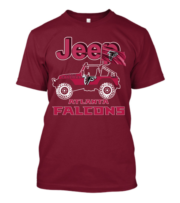 Jeep Atlanta Falcons Logo Off-Road Vehicle Fan Gear T-Shirt