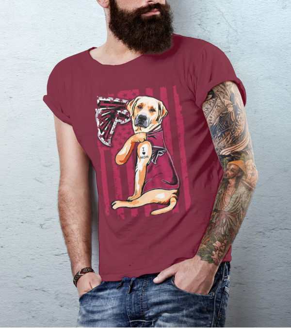 Atlanta Falcons Labrador Retriever I Love Mom T-Shirt