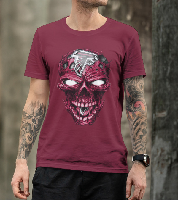 Skull Atlanta Falcons Logo T-Shirt