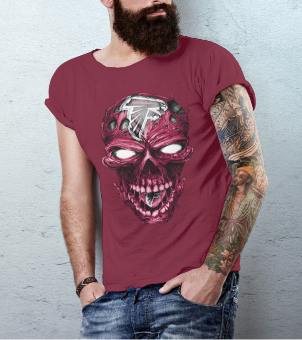 Skull Atlanta Falcons Logo T-Shirt