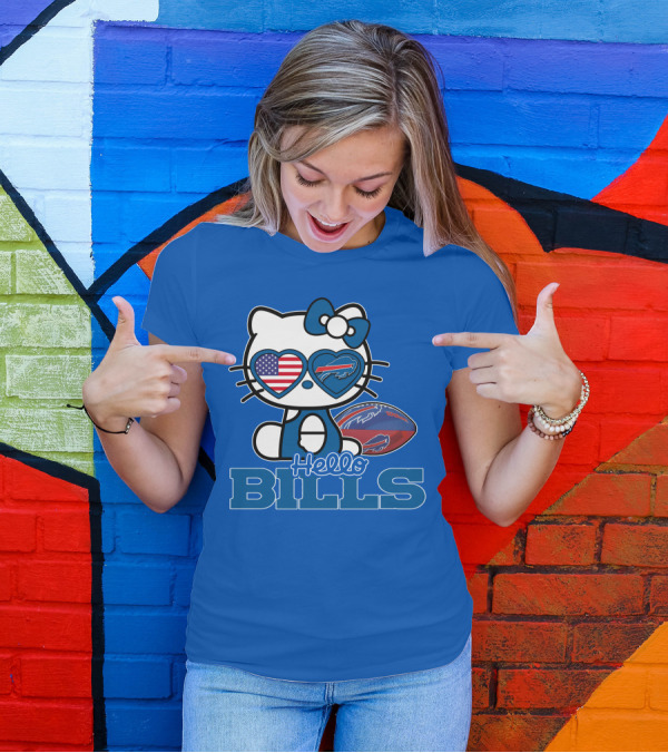 Hello Bills Buffalo American Football Kitty T-Shirt