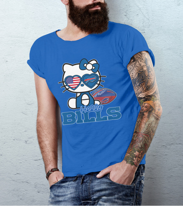 Hello Bills Buffalo American Football Kitty T-Shirt