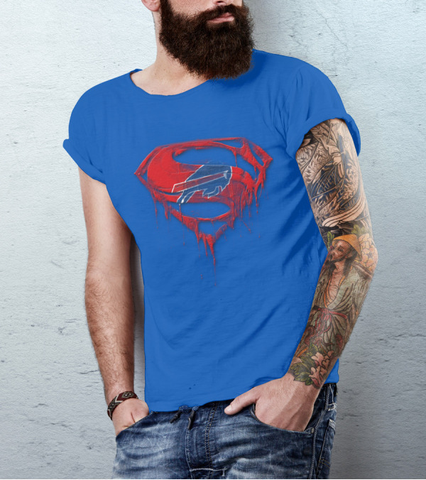 Buffalo Bills Superman Logo Fusion T-Shirt