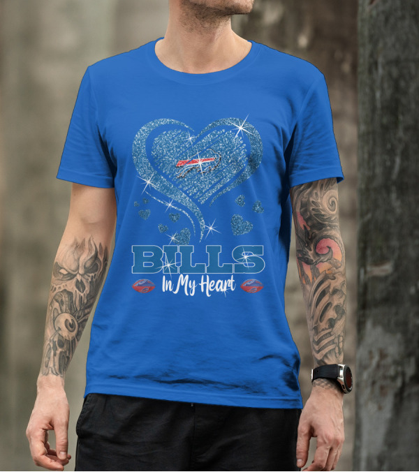 Bills Glitter Heart Buffalo Bills Logo In My Heart T-Shirt