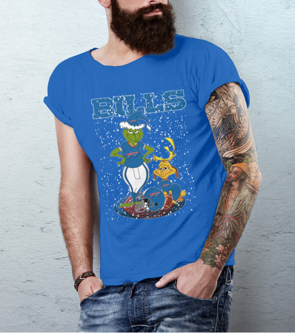 Grinchxmas Bills Christmas NFL Buffalo Bills Football Grinch T-Shirt