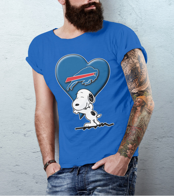 Snoopy Hugging Heart Buffalo Bills T-Shirt