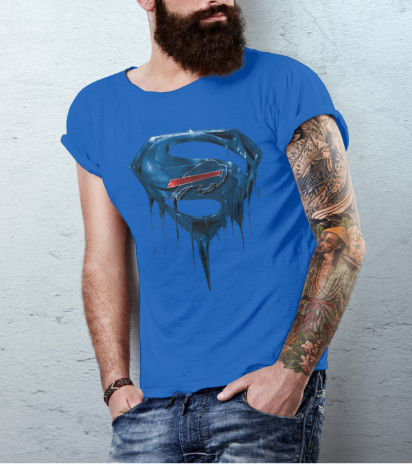 Superman Buffalo Bills Logo Fusion T-Shirt