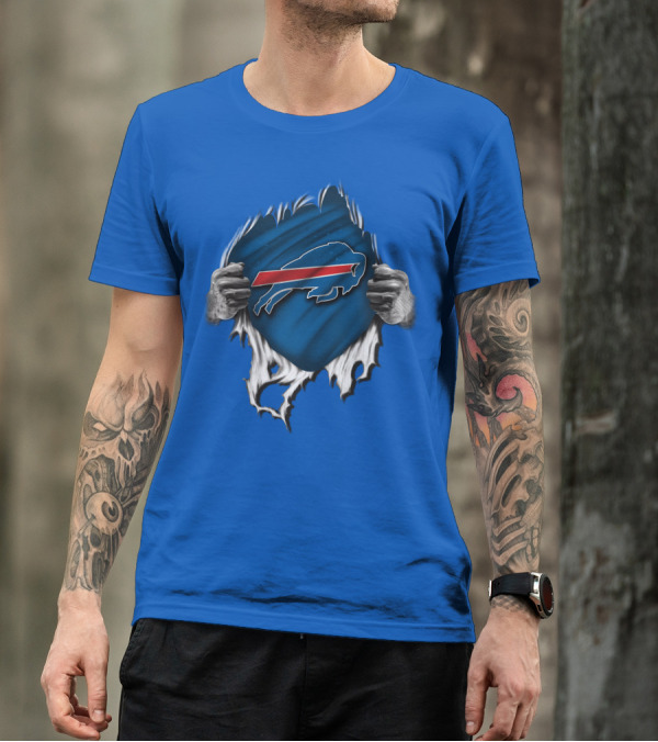 Buffalo Bills Torn Open Super Fan T-Shirt