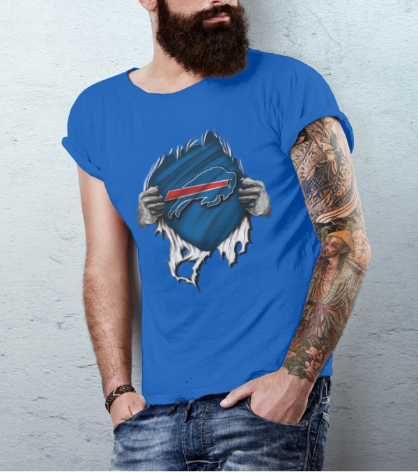 Buffalo Bills Torn Open Super Fan T-Shirt