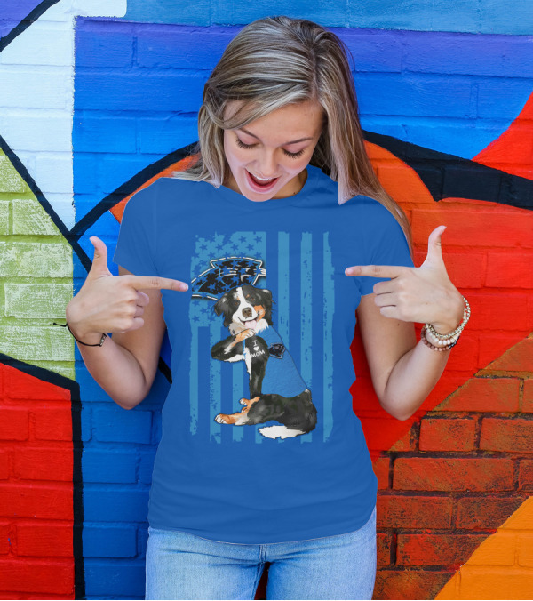 Border Collie I Love Mom Carolina Panthers T-Shirt