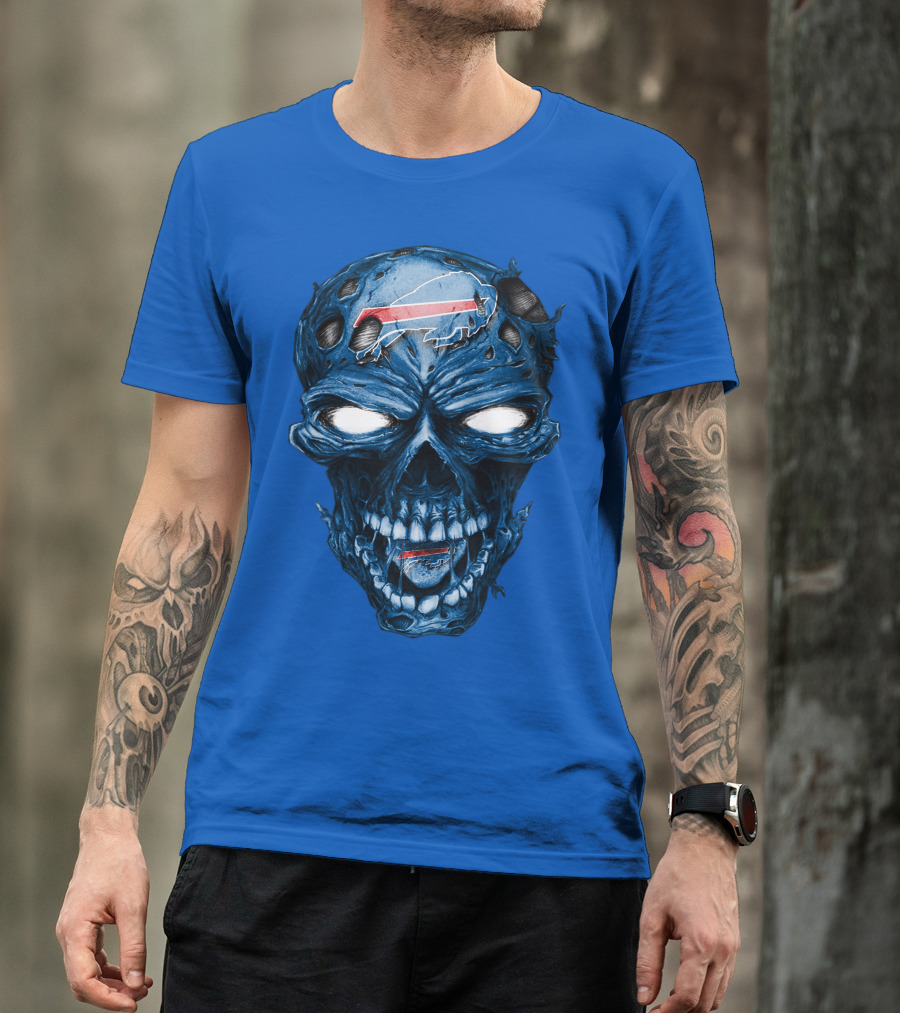 Buffalo Bills Skull Logo Horror T-Shirt