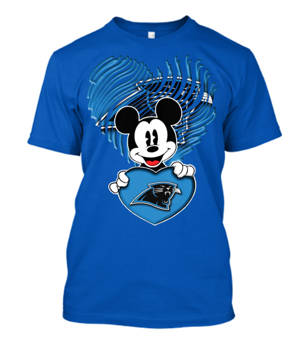 Mick Holding Carolina Panthers Heart Fan T-Shirt