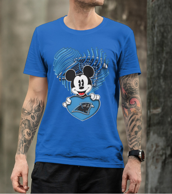 Mick Holding Carolina Panthers Heart Fan T-Shirt