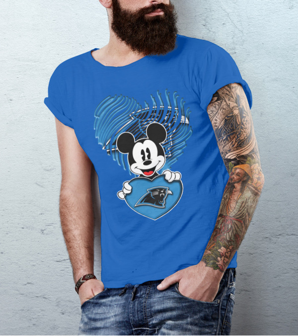 Mick Holding Carolina Panthers Heart Fan T-Shirt