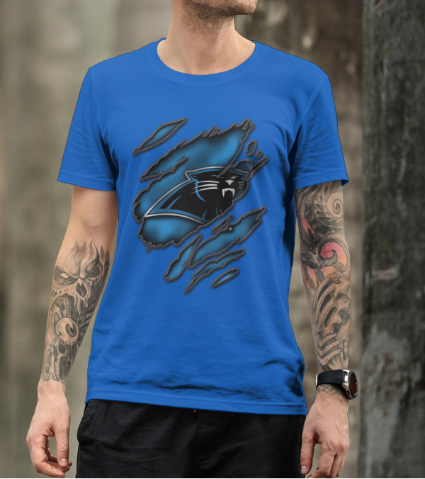 Torn Carolina Panthers Claw Mark T-Shirt