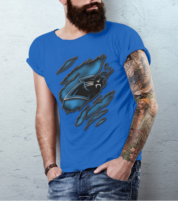 Torn Carolina Panthers Claw Mark T-Shirt