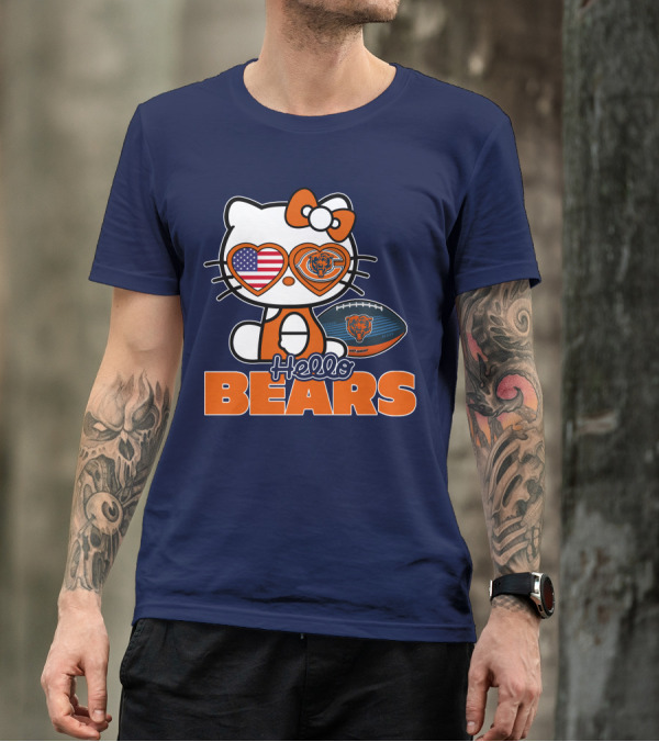 Hello Bears Hellokitty Chicago Bears Football T-Shirt