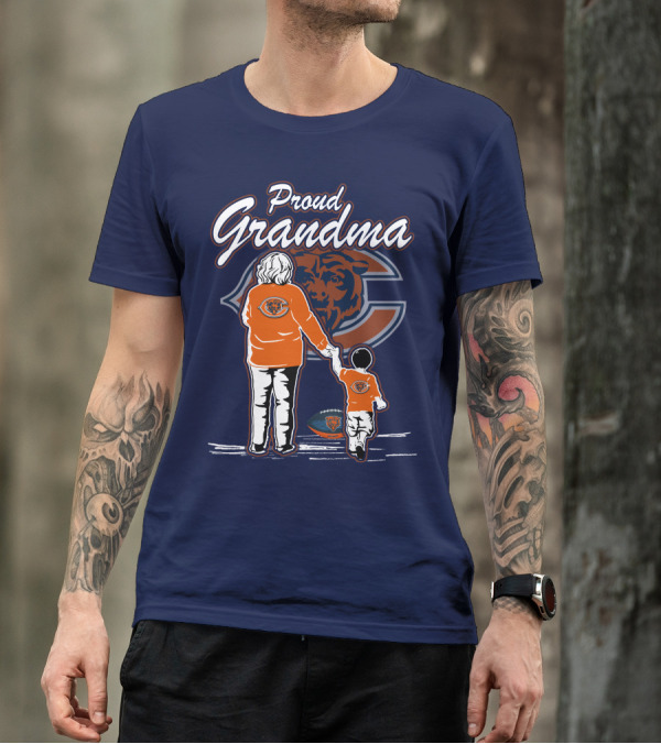Proud Grandma Chicago Bears Family Spirit T-Shirt