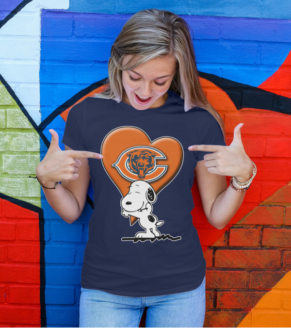 Snoopy Heart Chicago Bears NFL Fan T-Shirt