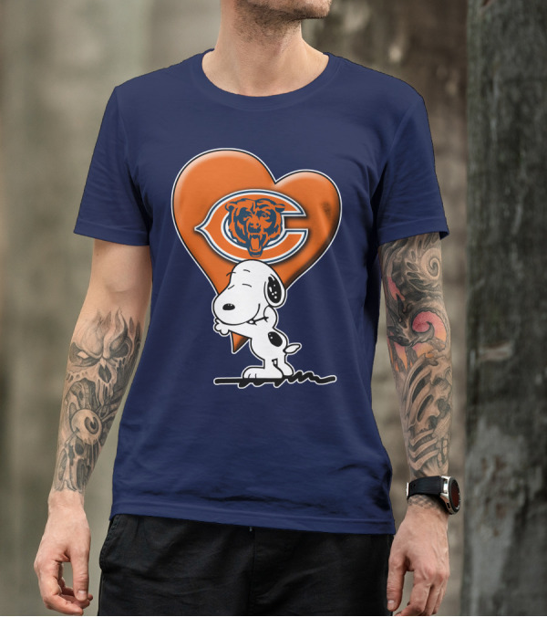 Snoopy Heart Chicago Bears NFL Fan T-Shirt