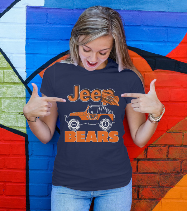 Jeep Chicago Bears Off-Road Enthusiast Fan Gear T-Shirt