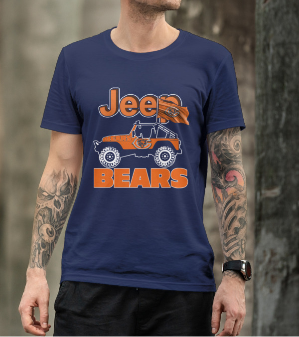 Jeep Chicago Bears Off-Road Enthusiast Fan Gear T-Shirt