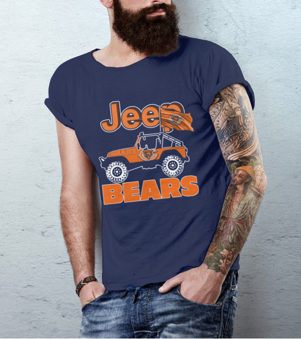 Jeep Chicago Bears Off-Road Enthusiast Fan Gear T-Shirt