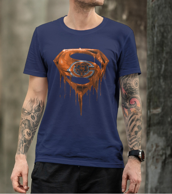 Superman Chicago Bears Logo Combination T-Shirt