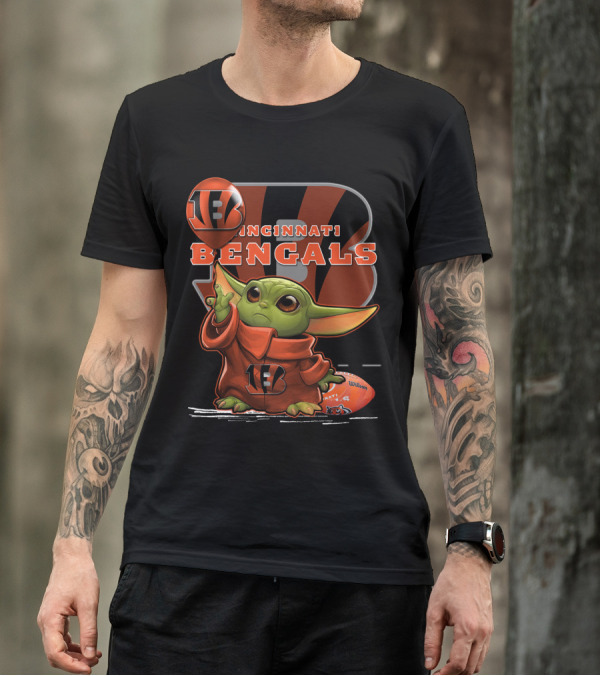 Yoda Cincinnati Bengals Wilson Football T-Shirt
