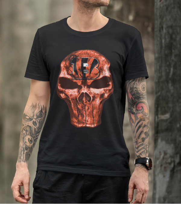 Skull Cincinnati Bengals T-Shirt