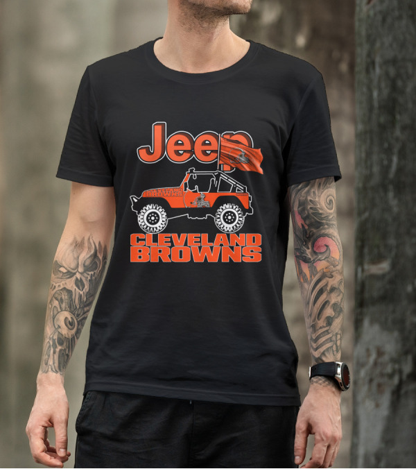 Jeep Cleveland Browns Flag T-Shirt