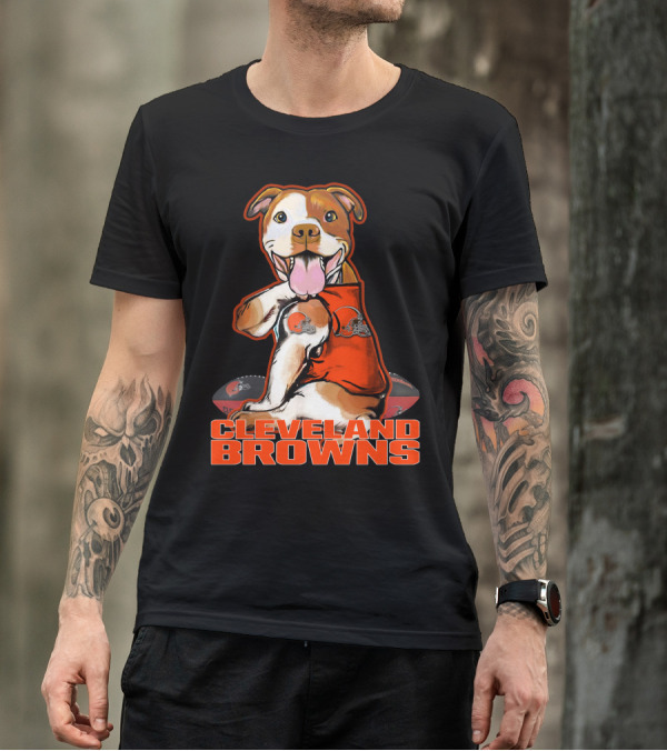 Cleveland Browns Pitbull Football Fan T-Shirt