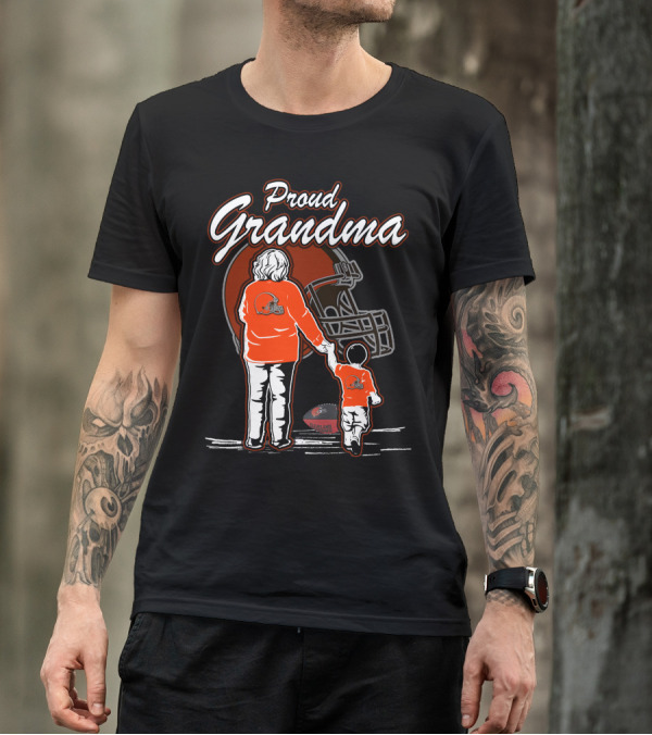 Proud Grandma Cleveland Browns Football Family Fan T-Shirt
