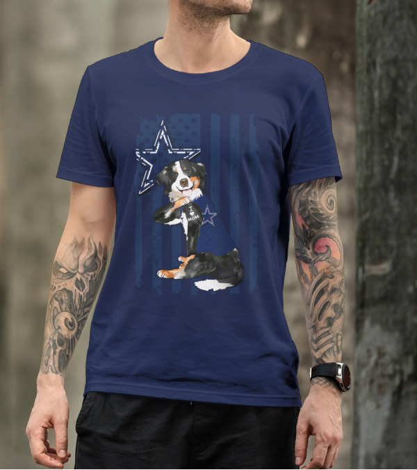 Border Collie I Mom Dallas Cowboys Star T-Shirt