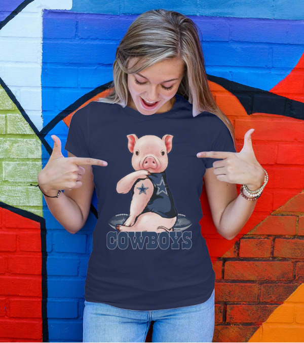 Pig COWBOYS Football Star T-Shirt