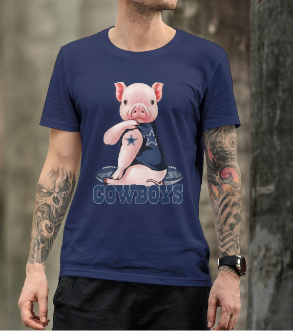 Pig COWBOYS Football Star T-Shirt