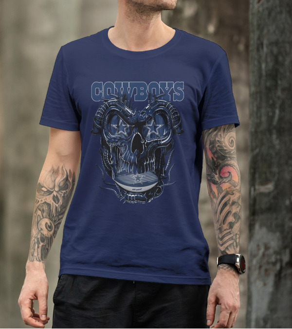 COWBOYS Dragonskull Dallas Football Helmet T-Shirt