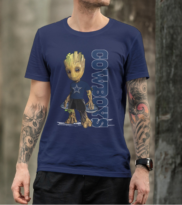 Groot Dallas Cowboys Star Fan T-Shirt