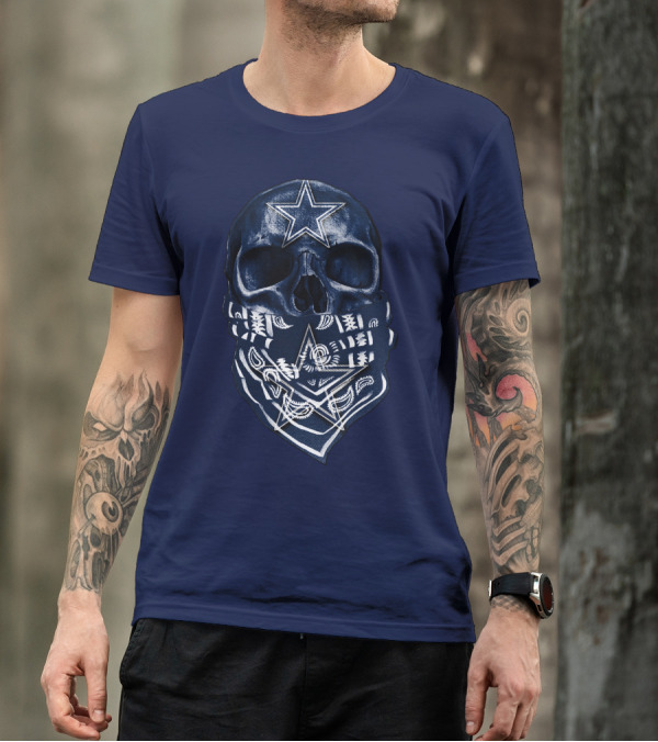 Dallas Cowboys Skull Bandana T-Shirt