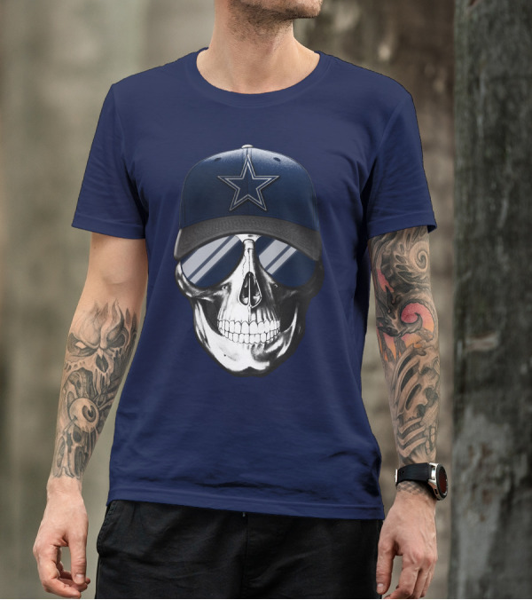 Skull Dallas Cowboys Star Hat Sunglasses T-Shirt