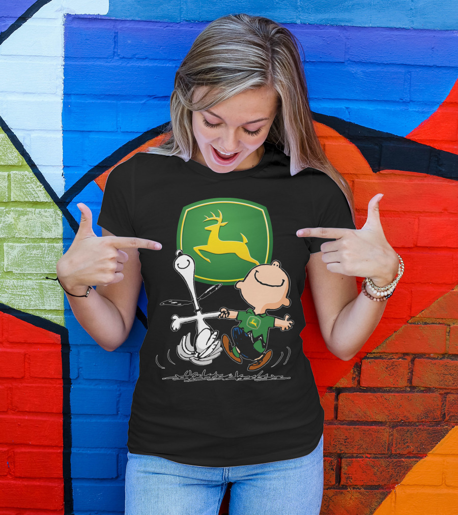 Snoopy Dance JD John Deere Peanuts T-Shirt