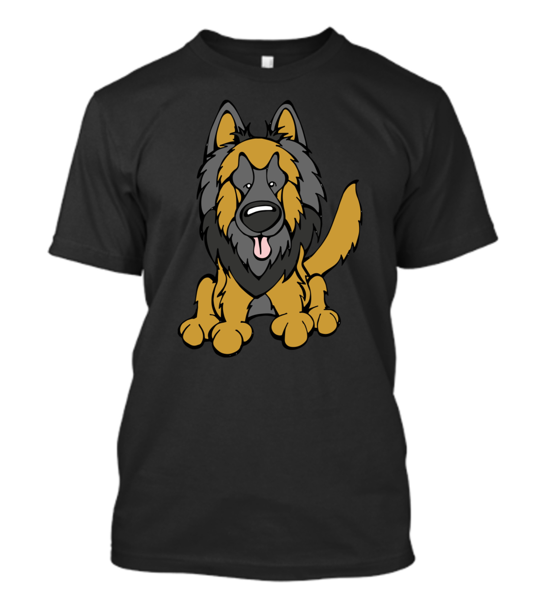 Belgian Tervuren Cartoon Graphic With Playful Dog T-Shirt