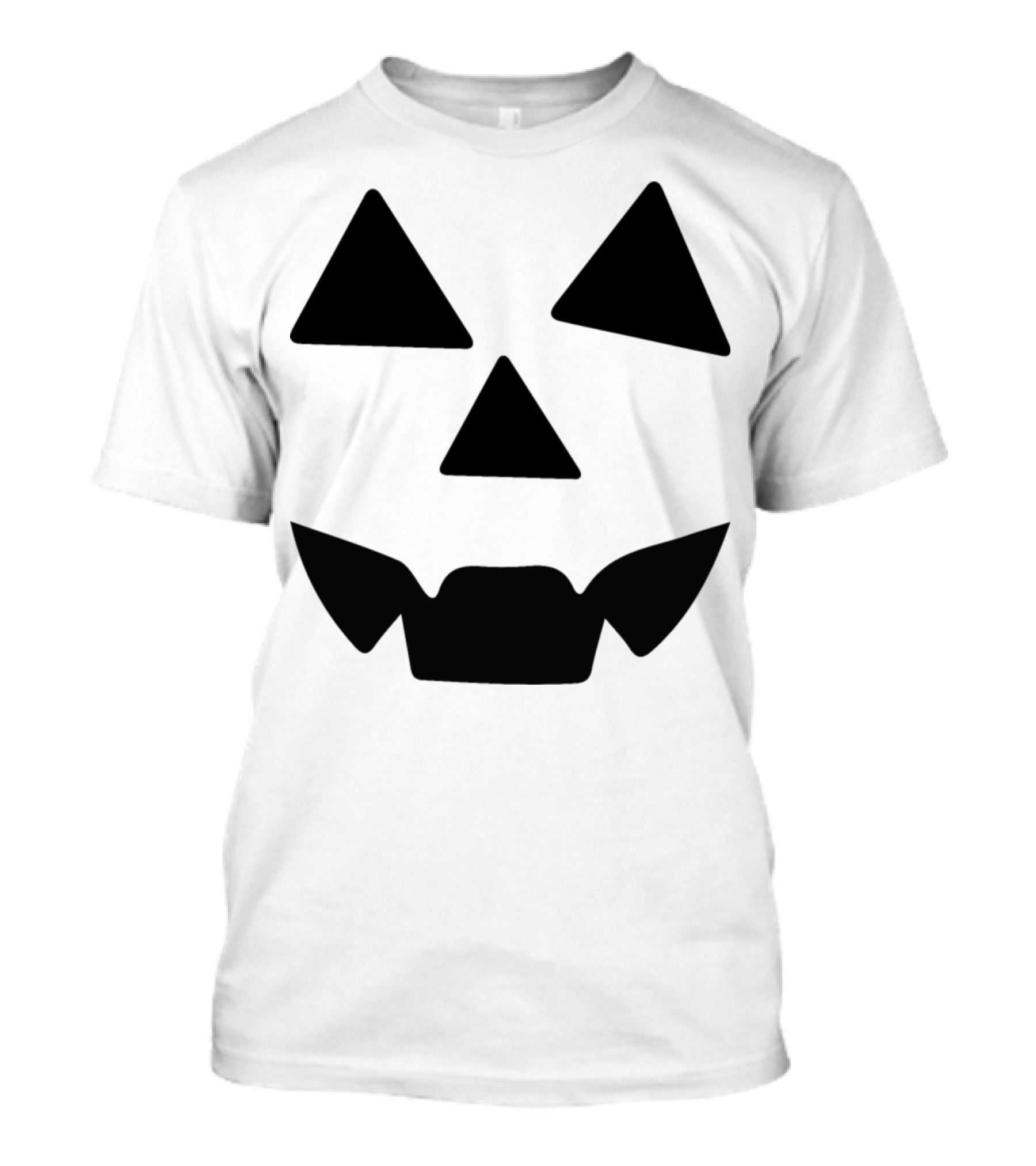 Halloween Pumpkin Scary Jack O'Lantern Face Black Triangles T-Shirt