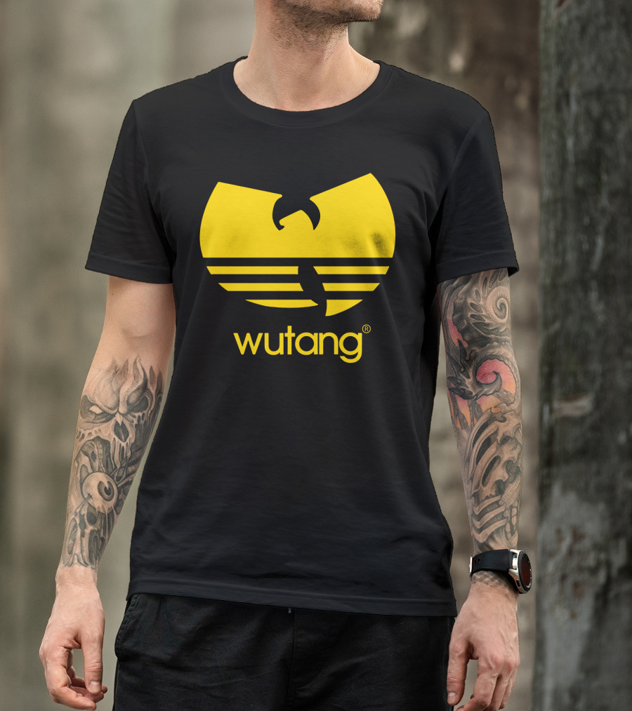 Wutang Yellow Iconic Symbol And Text T-Shirt