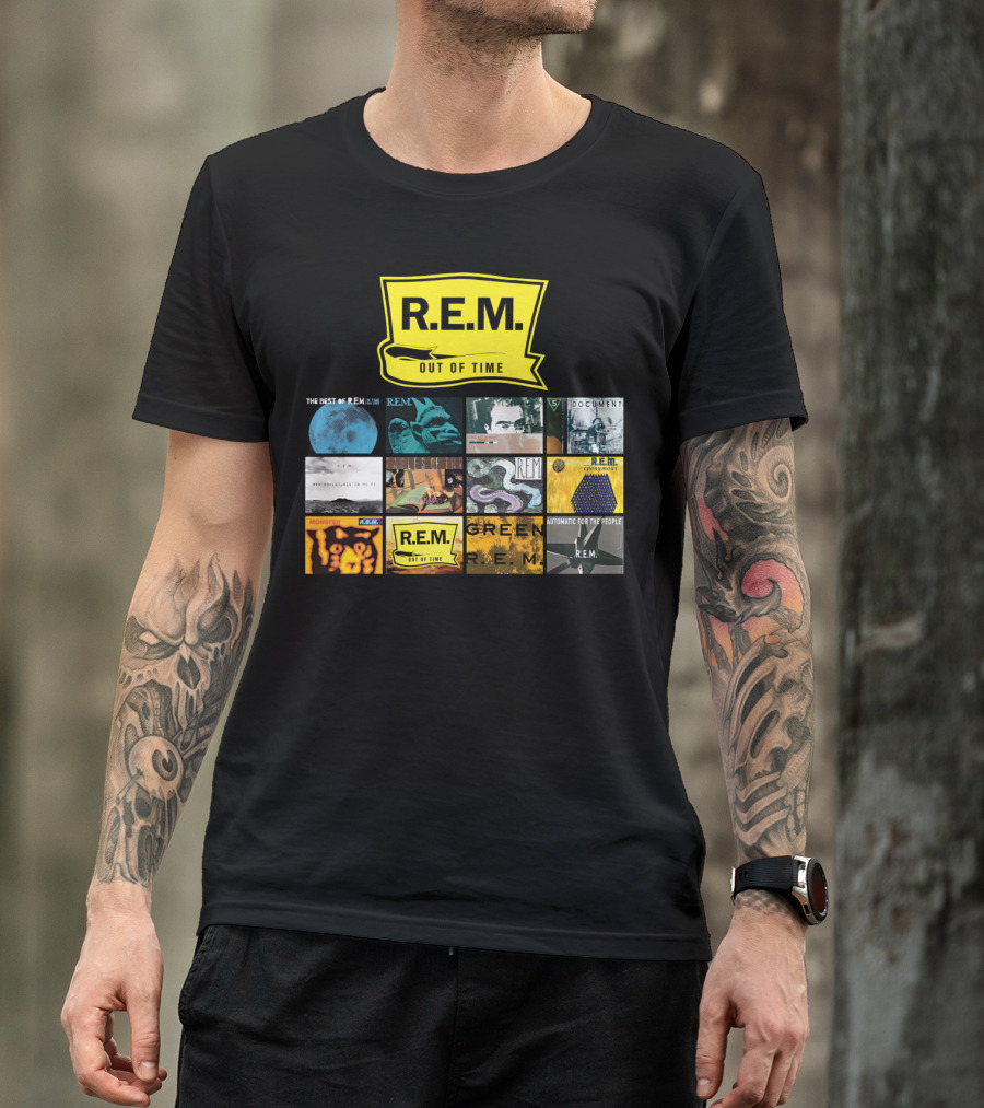 R.E.M. Out Of Time Album Covers Collection T-Shirt